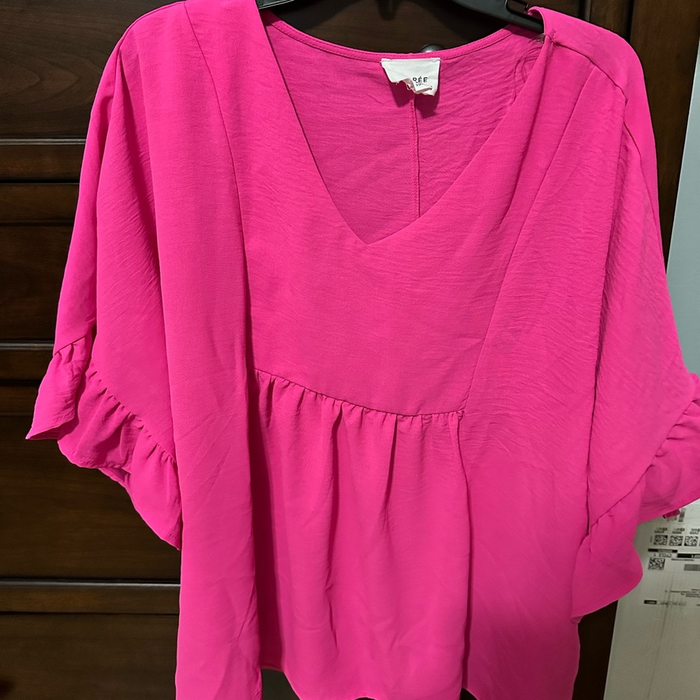Andre pink shirt size L